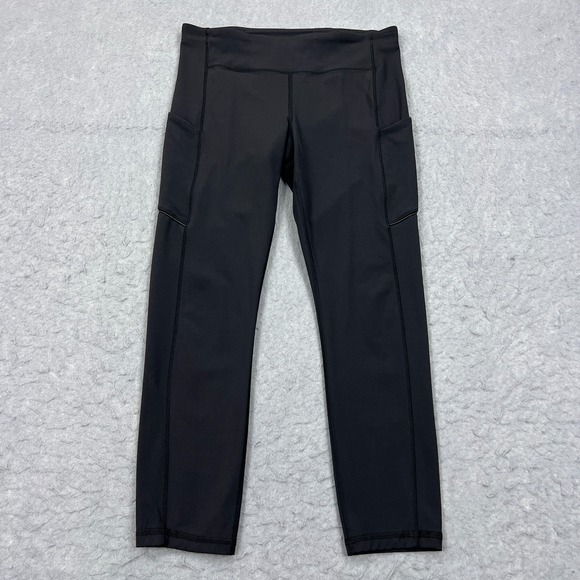 Lululemon Speed Up Tight Womens 8 Black Full-On Luxtreme 24" Crop Pockets W5BJHS - Picture 1 of 12